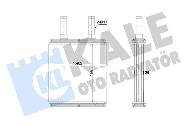 KALE OTO RADYATÖR 352110 İklimlendirme Sistemi İç Mekan Isı Değiştirici - HYUNDAI GETZ (TB) uyumlu