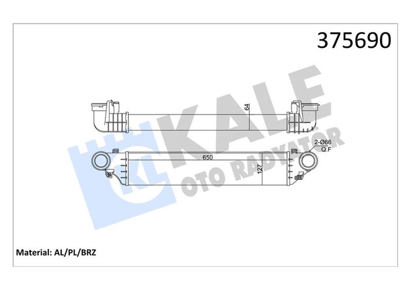 KALE OTO RADYATÖR 375690 Motor Turbo Radyatörü - MERCEDES-BENZ C-SERISI T-Model (S203) uyumlu