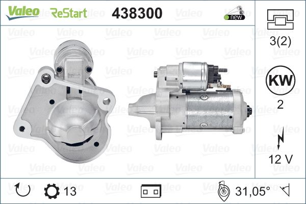 VALEO 438300 Elektrik Sistemi Marş Motoru - FORD FIESTA VI Van uyumlu