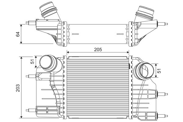 VALEO 822908 Motor Turbo Radyatörü - NISSAN NOTE (E12) uyumlu