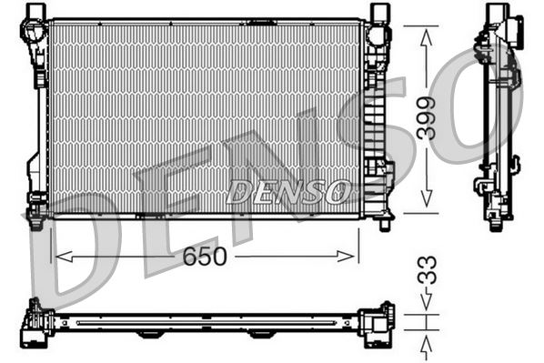 DENSO DRM17082 Soğutma Sistemi Su Soğutucu & Parçaları - MERCEDES-BENZ C-SERISI (W203) uyumlu