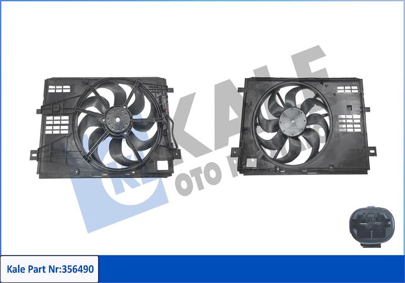 KALE OTO RADYATÖR 356490 Soğutma Sistemi Fan - CITROËN BERLINGO MULTISPACE (B9) uyumlu