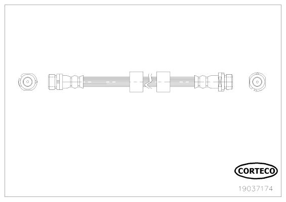 CORTECO 19037174 Fren Sistemleri Fren Hortumları - FORD FIESTA VI (CB1, CCN) uyumlu