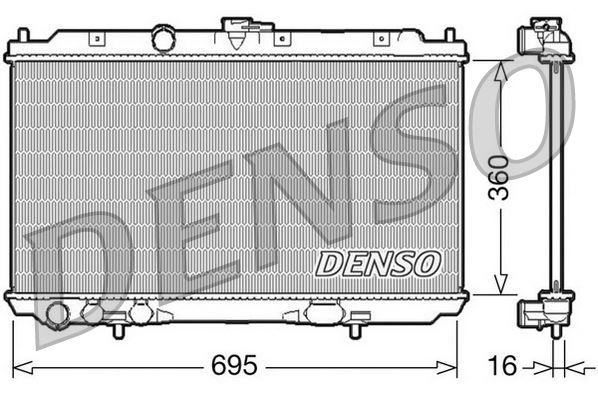 DENSO DRM46027 Soğutma Sistemi Su Soğutucu & Parçaları - NISSAN PRIMERA (P12) uyumlu