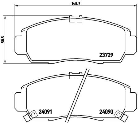 BREMBO P 28 034 Fren Sistemleri Fren Balatası - HONDA CIVIC VII Hatchback (EU, EP, EV) uyumlu