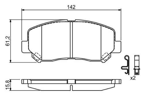 BOSCH 0 986 494 675 Fren Sistemleri Fren Balatası - MAZDA CX-5 (KE, GH) uyumlu