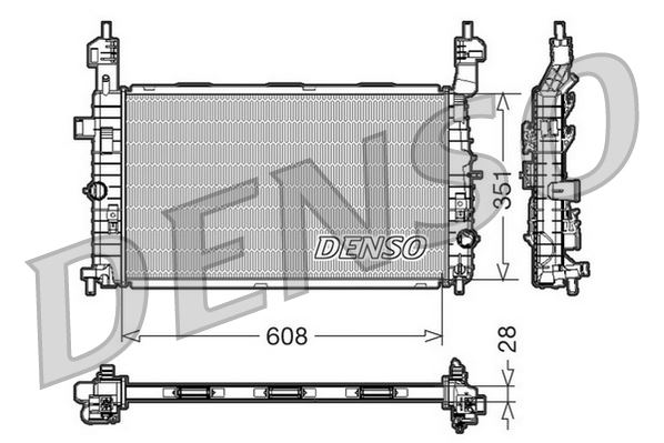 DENSO DRM20091 Soğutma Sistemi Su Soğutucu & Parçaları - OPEL MERIVA A MPV (X03) uyumlu