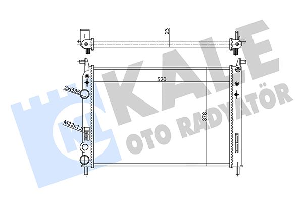 KALE OTO RADYATÖR 356950 Soğutma Sistemi Su Soğutucu & Parçaları - FIAT STRADA Pick-up (178_, 278_) uyumlu