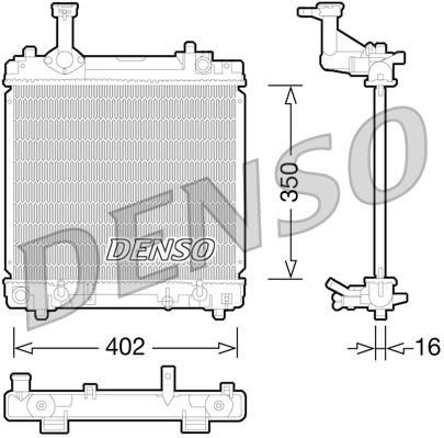 DENSO DRM47027 Soğutma Sistemi Su Soğutucu & Parçaları - NISSAN PIXO (UA0) uyumlu