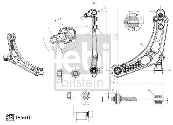 FEBI BILSTEIN 185610 Süspansiyon Sistemi Bugi Kolu - DS DS 7 Crossback (J4_, JR_, JC_) uyumlu