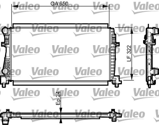 VALEO 735557 Soğutma Sistemi Su Soğutucu & Parçaları - VW GOLF VII Variant (BA5, BV5) uyumlu