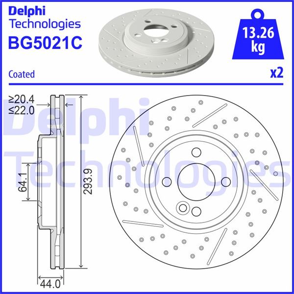 DELPHI BG5021C Fren Sistemleri Fren Diski - MINI MINI (R56) uyumlu