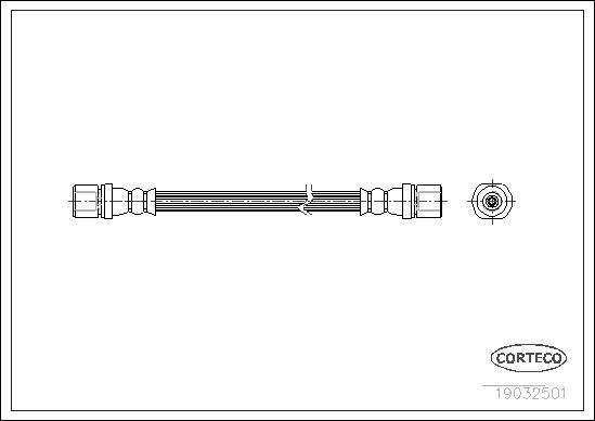 CORTECO 19032501 Fren Sistemleri Fren Hortumları - SUBARU LEGACY II (BD) uyumlu