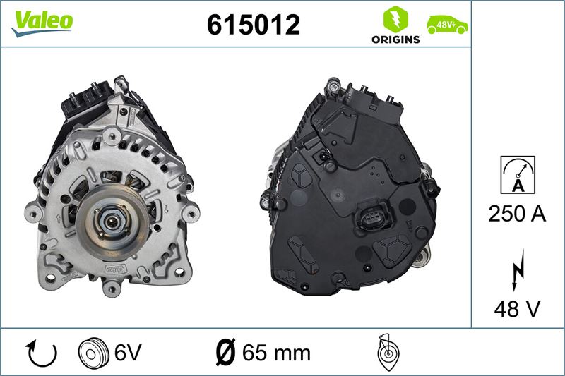 VALEO 615012 Elektrik Sistemi Marş Alternatörü - SKODA OCTAVIA IV Combi (NX5, PV5) uyumlu