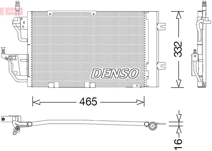 DENSO DCN20037 İklimlendirme Sistemi Klima Radyatörü - OPEL ASTRA H Kombi van (L70) uyumlu