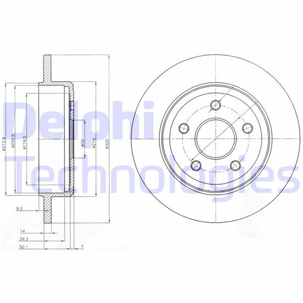 DELPHI BG4160 Fren Sistemleri Fren Diski - JEEP GRAND CHEROKEE III (WH, WK) uyumlu