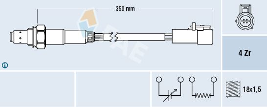 FAE 77264 Emme & Egzoz Sistemi Egzoz Sensörleri - FORD KA (RB_) uyumlu