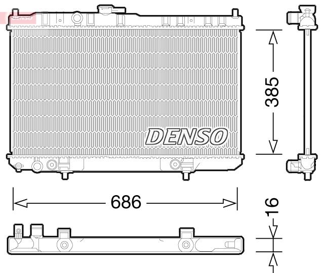 DENSO DRM46035 Soğutma Sistemi Su Soğutucu & Parçaları - NISSAN ALMERA Classic (B10) uyumlu