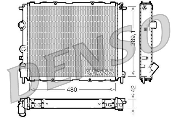 DENSO DRM23009 Soğutma Sistemi Su Soğutucu & Parçaları - RENAULT KANGOO (KC0/1_) uyumlu