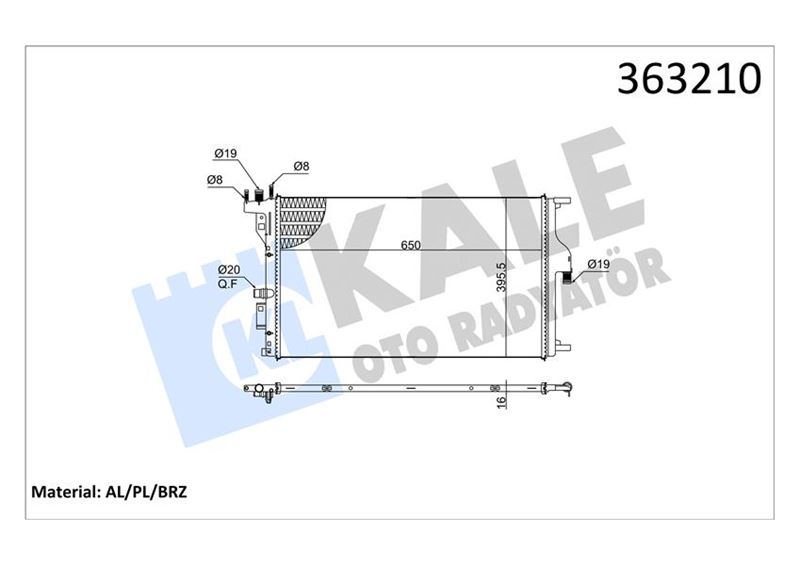 KALE OTO RADYATÖR 363210 Motor Basınç Regülatörü - DACIA DUSTER (HS_) uyumlu