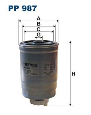 FILTRON PP 987 Yakıt Sistemi Yakıt Filtresi - SAAB 9-3 (YS3F, E79, D79, D75) uyumlu