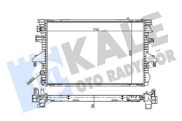 KALE OTO RADYATÖR 356940 Soğutma Sistemi Su Soğutucu & Parçaları - VW MULTIVAN T5 (7HM, 7HN, 7HF, 7EF, 7EM, 7EN) uyumlu
