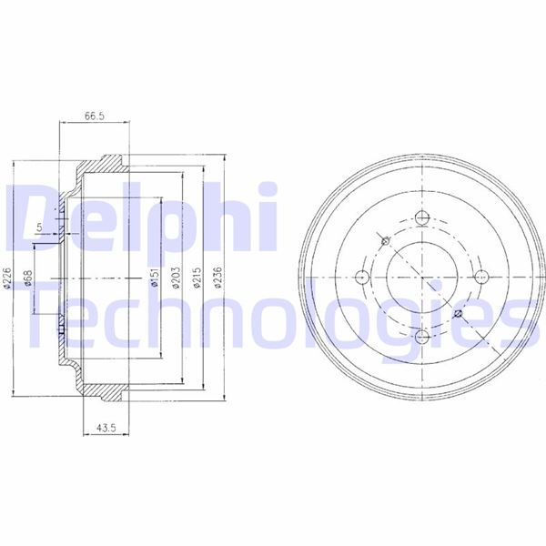 DELPHI BF481 Fren Sistemleri Fren Kampanası - NISSAN PRIMERA (P11) uyumlu