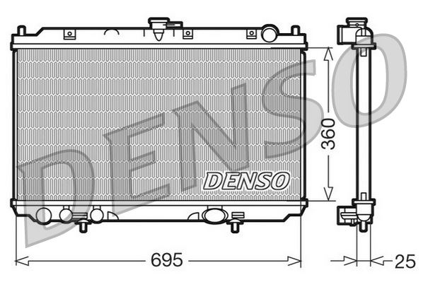 DENSO DRM46014 Soğutma Sistemi Su Soğutucu & Parçaları - NISSAN ALMERA II Hatchback (N16) uyumlu