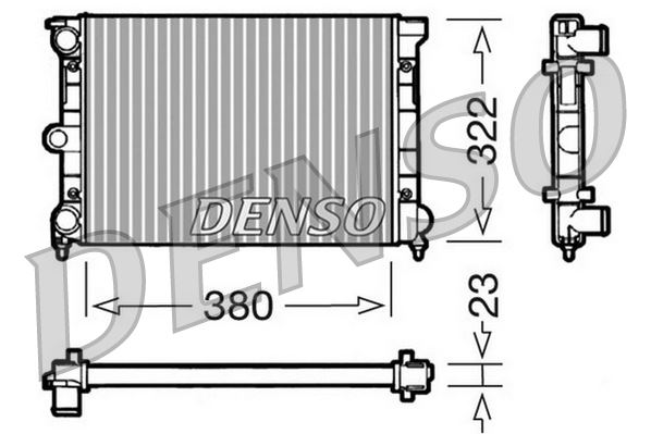 DENSO DRM32032 Soğutma Sistemi Su Soğutucu & Parçaları - VW POLO II (86C, 80) uyumlu