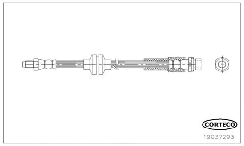 CORTECO 19037293 Fren Sistemleri Fren Hortumları - FORD C-MAX II (DXA/CB7, DXA/CEU) uyumlu
