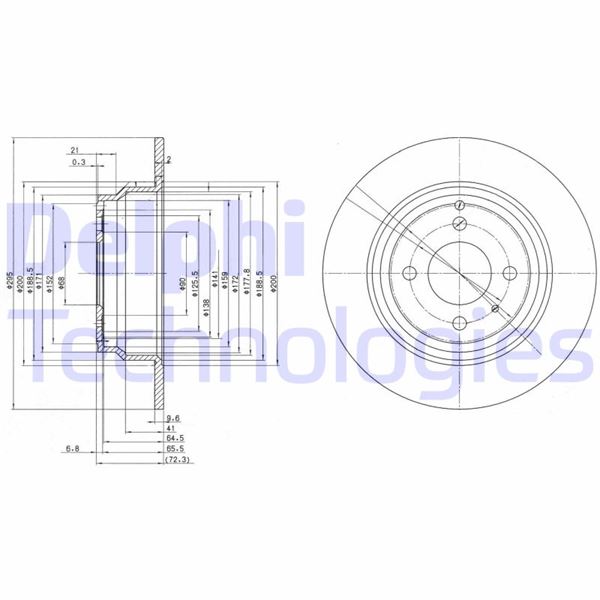 DELPHI BG2721 Fren Sistemleri Fren Diski - VOLVO 850 (854) uyumlu