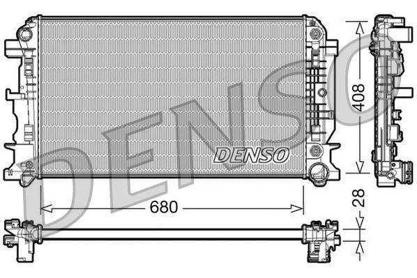 DENSO DRM17044 Soğutma Sistemi Su Soğutucu & Parçaları - MERCEDES-BENZ SPRINTER 3,5-t Minibüs/Otobüs (B906) uyumlu