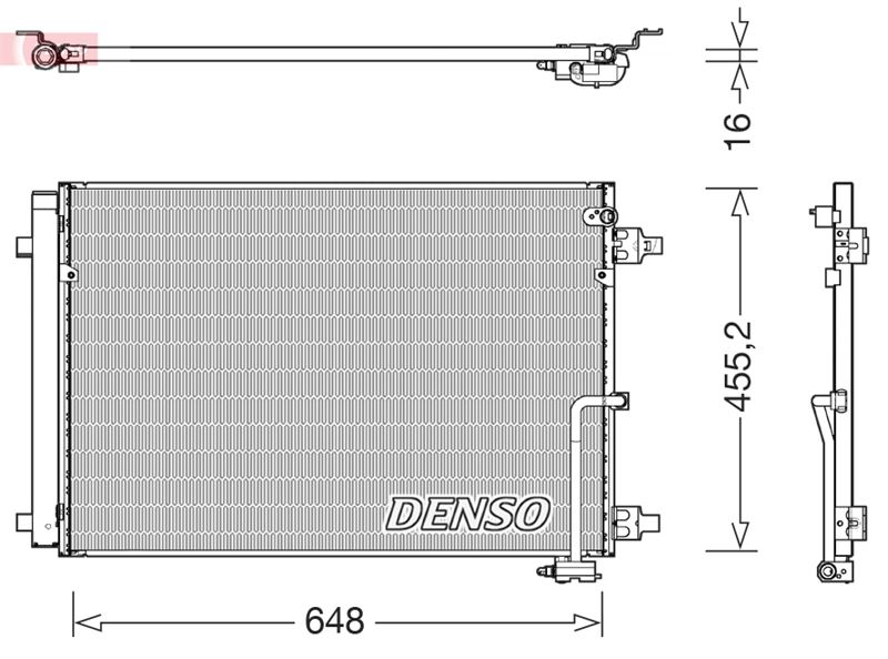 DENSO DCN02045 İklimlendirme Sistemi Klima Radyatörü - AUDI A8 D4 (4H2, 4H8, 4HC, 4HL) uyumlu