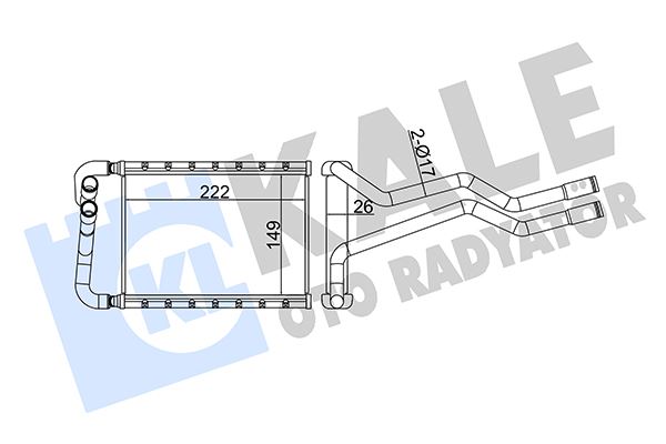 KALE OTO RADYATÖR 358630 İklimlendirme Sistemi İç Mekan Isı Değiştirici - HYUNDAI SANTA FÉ II (CM) uyumlu