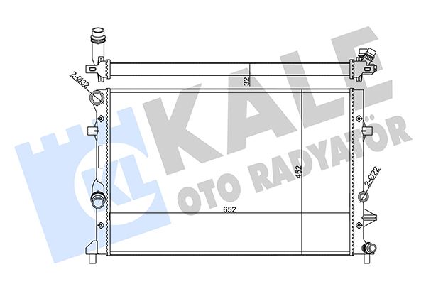 KALE OTO RADYATÖR 356945 Soğutma Sistemi Su Soğutucu & Parçaları - VW TOURAN (1T3) uyumlu