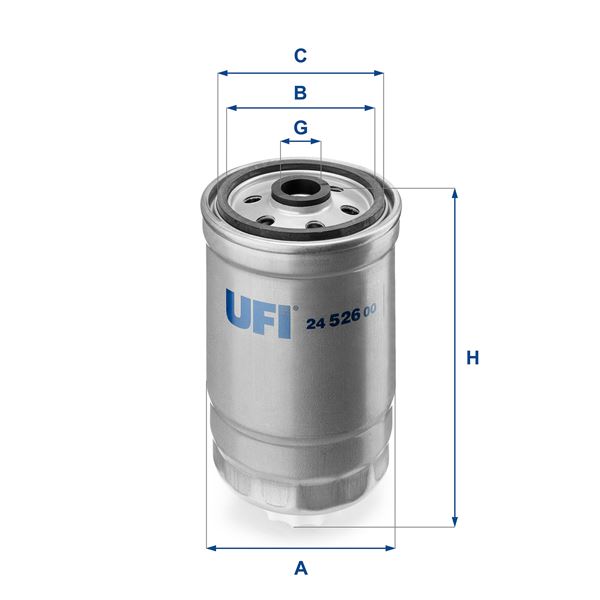 UFI 24.526.00 Yakıt Sistemi Yakıt Filtresi - SAAB 9-3 (YS3F, E79, D79, D75) uyumlu
