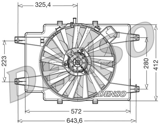 DENSO DER01007 Soğutma Sistemi Fan - ALFA ROMEO 146 (930_) uyumlu