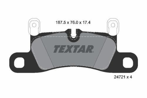 TEXTAR 2472102 Fren Sistemleri Fren Balatası - PORSCHE CAYENNE (92A) uyumlu
