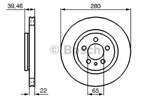 BOSCH 0 986 479 156 Fren Sistemleri Fren Diski - VW PASSAT B3/B4 Variant (3A5, 35I) uyumlu