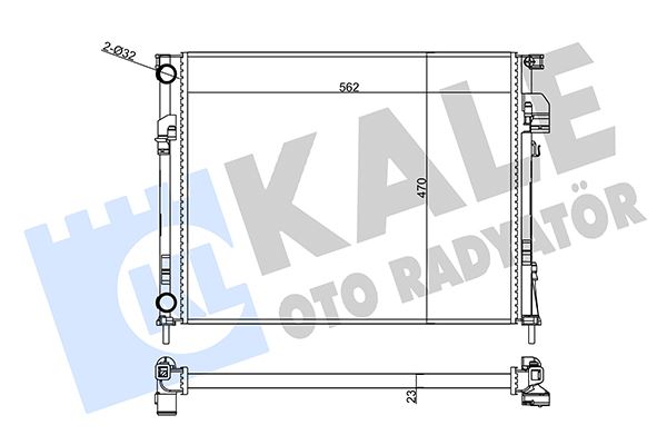 KALE OTO RADYATÖR 356890 Soğutma Sistemi Su Soğutucu & Parçaları - OPEL VIVARO A Platform şasi (X83) uyumlu