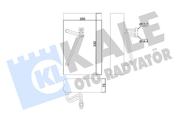KALE OTO RADYATÖR 350030 İklimlendirme Sistemi Evaporatör - OPEL VECTRA B Hatchback (J96) uyumlu
