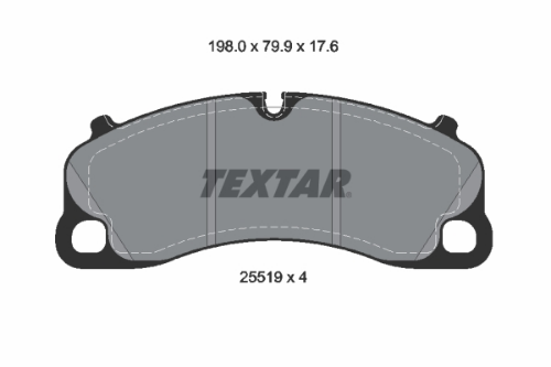 TEXTAR 2551901 Fren Sistemleri Fren Balatası - PORSCHE 911 (991) uyumlu
