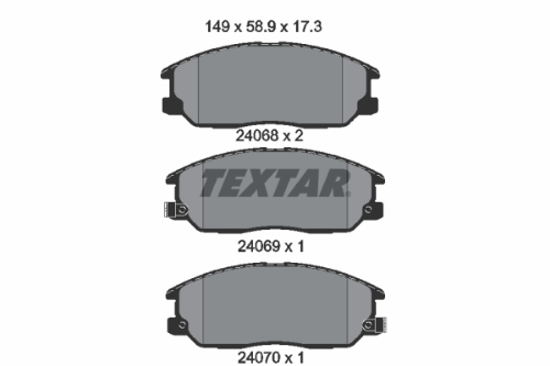 TEXTAR 2406801 Fren Sistemleri Fren Balatası - KIA SORENTO I (JC) uyumlu