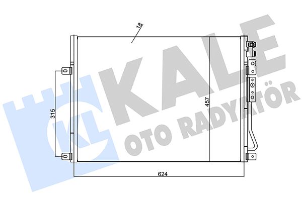 KALE OTO RADYATÖR 385800 İklimlendirme Sistemi Klima Radyatörü - JEEP GRAND CHEROKEE III (WH, WK) uyumlu