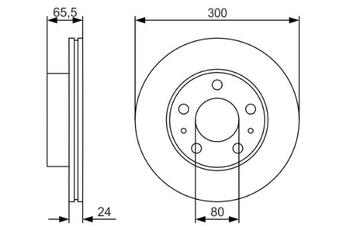 BOSCH 0 986 479 R86 Fren Sistemleri Fren Diski - PEUGEOT BOXER Minibüs/Otobüs (230P) uyumlu