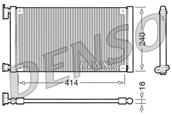 DENSO DCN09120 İklimlendirme Sistemi Klima Radyatörü - FIAT SEICENTO / 600 (187_) uyumlu