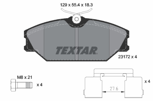 TEXTAR 2317203 Fren Sistemleri Fren Balatası - RENAULT LAGUNA I Grandtour (K56_) uyumlu
