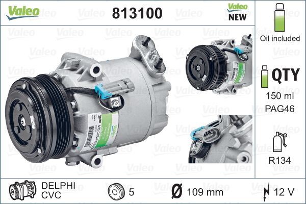 VALEO 813100 İklimlendirme Sistemi Kompresör Parçaları - OPEL ASTRA H Station wagon (A04) uyumlu