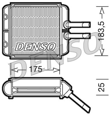 DENSO DRR08001 İklimlendirme Sistemi İç Mekan Isı Değiştirici - DAEWOO NUBIRA (J100) uyumlu