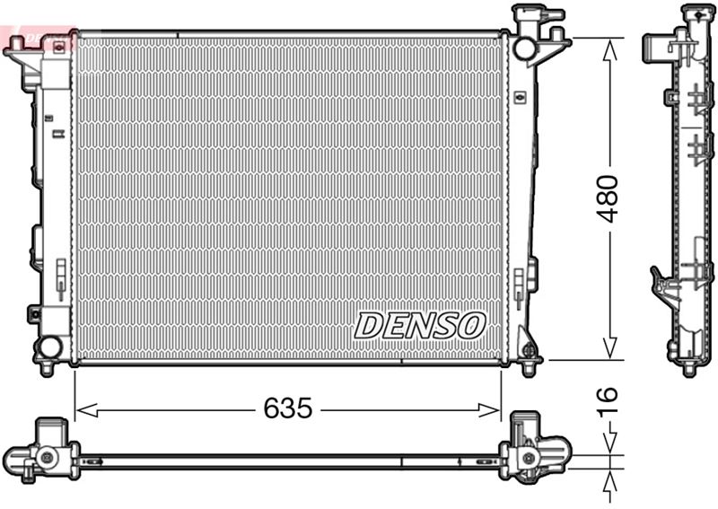 DENSO DRM41006 Soğutma Sistemi Su Soğutucu & Parçaları - KIA SPORTAGE III (SL) uyumlu